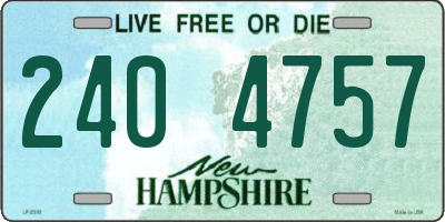 NH license plate 2404757