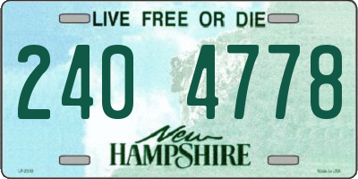 NH license plate 2404778