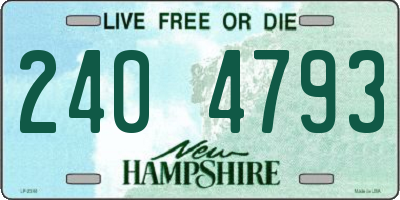 NH license plate 2404793