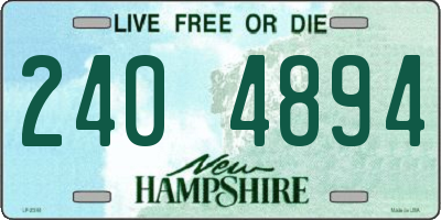 NH license plate 2404894