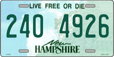 NH license plate 2404926
