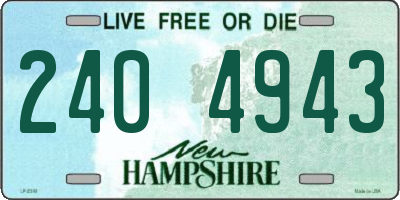 NH license plate 2404943