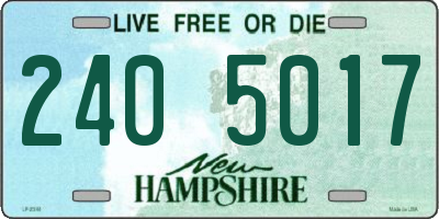 NH license plate 2405017