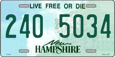 NH license plate 2405034