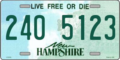 NH license plate 2405123