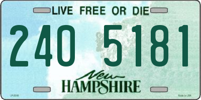 NH license plate 2405181