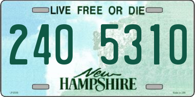 NH license plate 2405310