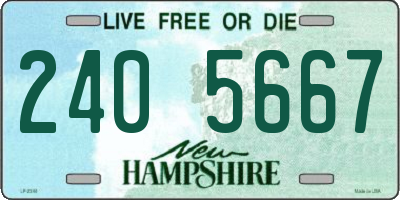 NH license plate 2405667