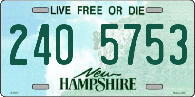 NH license plate 2405753