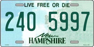 NH license plate 2405997