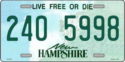 NH license plate 2405998
