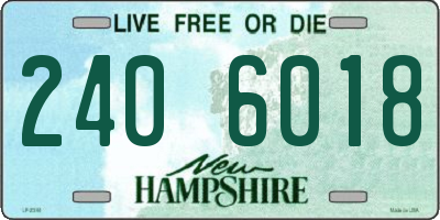 NH license plate 2406018