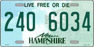NH license plate 2406034