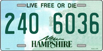 NH license plate 2406036