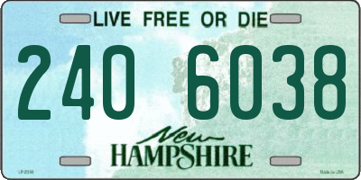 NH license plate 2406038