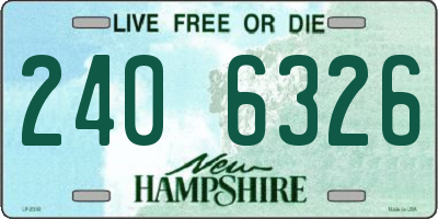 NH license plate 2406326