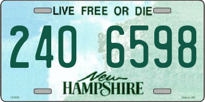 NH license plate 2406598