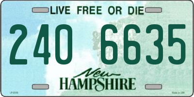 NH license plate 2406635