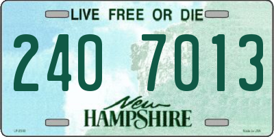 NH license plate 2407013