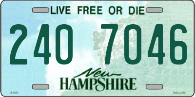 NH license plate 2407046