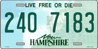 NH license plate 2407183