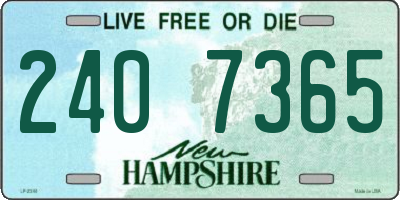NH license plate 2407365