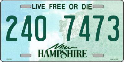NH license plate 2407473