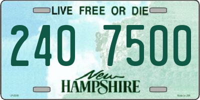 NH license plate 2407500