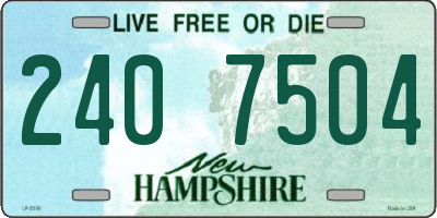 NH license plate 2407504