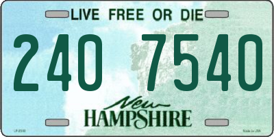 NH license plate 2407540