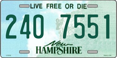 NH license plate 2407551