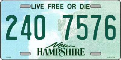 NH license plate 2407576