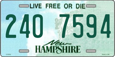 NH license plate 2407594