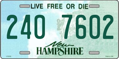 NH license plate 2407602