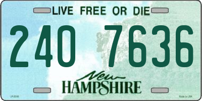 NH license plate 2407636