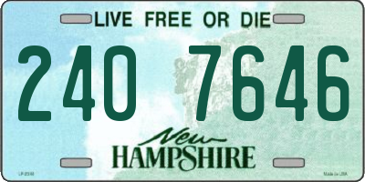 NH license plate 2407646