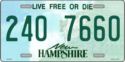 NH license plate 2407660