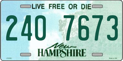NH license plate 2407673
