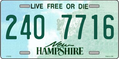 NH license plate 2407716
