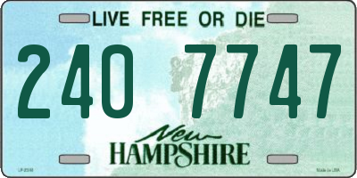 NH license plate 2407747