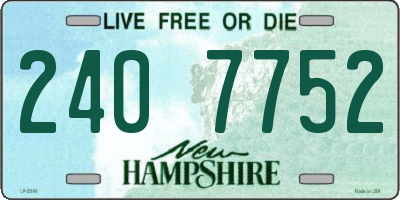 NH license plate 2407752
