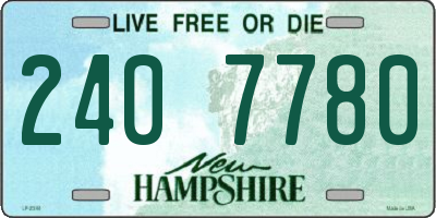 NH license plate 2407780