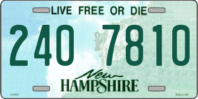 NH license plate 2407810
