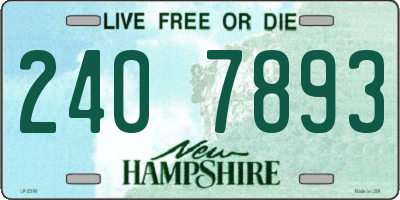 NH license plate 2407893