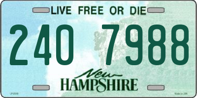 NH license plate 2407988
