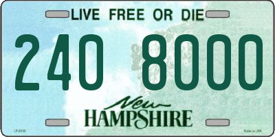 NH license plate 2408000