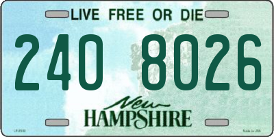 NH license plate 2408026
