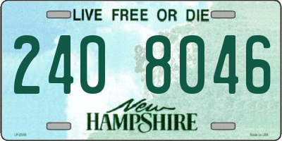 NH license plate 2408046