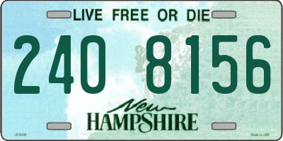 NH license plate 2408156