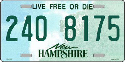 NH license plate 2408175